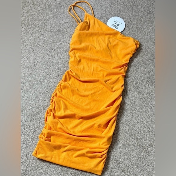 Princess Polly One-Shoulder Orange Reece Mini Dress - Picture 6 of 8